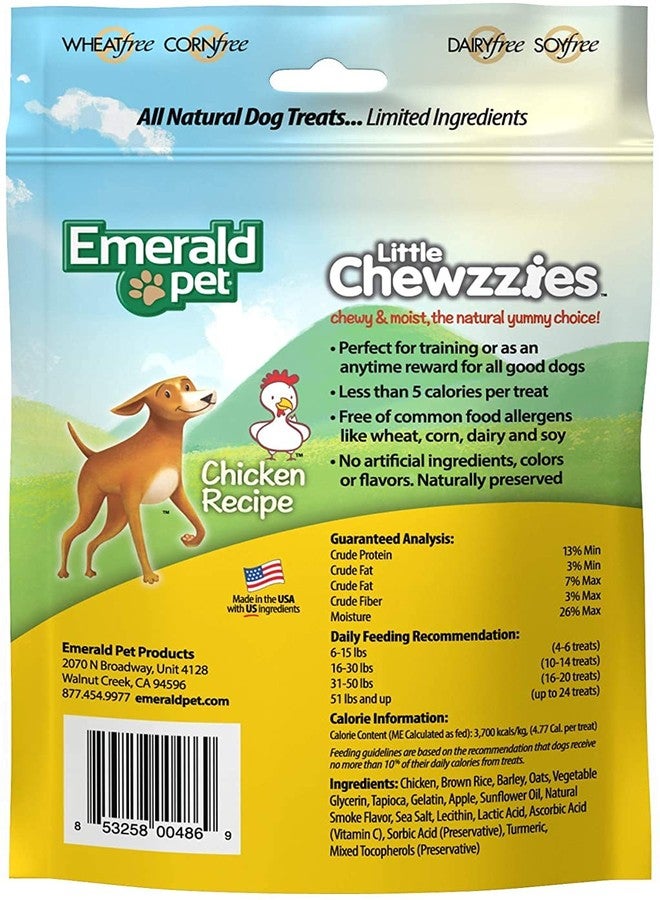 Emerald Pet 3 Pack of Little Chewzzies, 5 Ounces Each, Chicken Flavor Low Calorie Wheat-Free Dog Treats Made in The USA - Image 2
